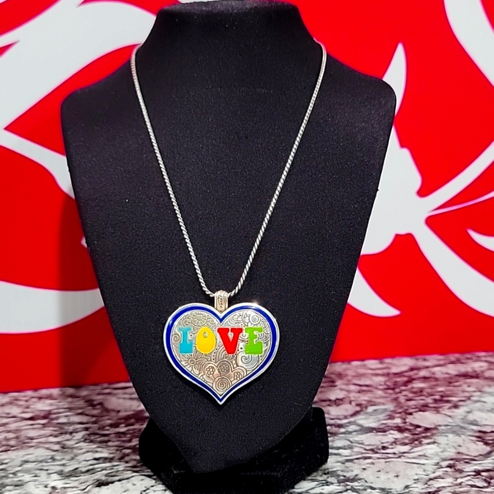 NWT BRIGHTON 50th ANNIVERSARY LIMITED EDITION COLORFUL SUMMER LOVE HEART REV…